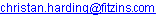 Image of email address of Christan Harding